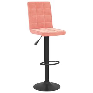 vidaXL Tabouret de bar velours rose