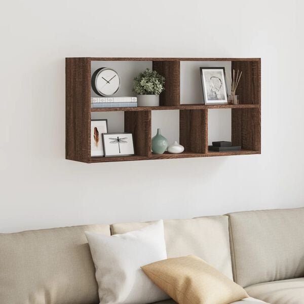 vidaXL Étagère murale chêne marron 100x25x50 cm bois d'ingénierie