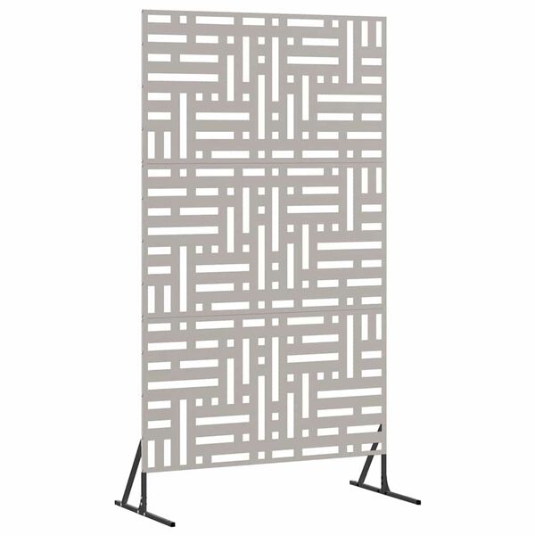 vidaXL &Eacute;cran de confidentialit&eacute; Gris 100 x 50 x 180 cm Acier patin&eacute;