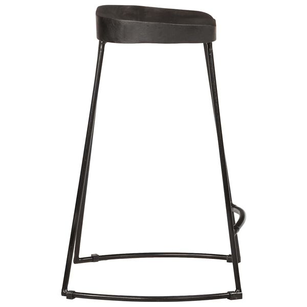 vidaXL Tabourets de bar lot de 2 noir 45x40x62 cm bois manguier massif