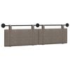 vidaXL T&ecirc;te de lit suspendue Uni Gris 170 x 55 x 5 cm PU antique