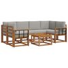 vidaXL Ensemble de canap&eacute;s d'ext&eacute;rieur 7 pcs Gris Naturel et Clair
