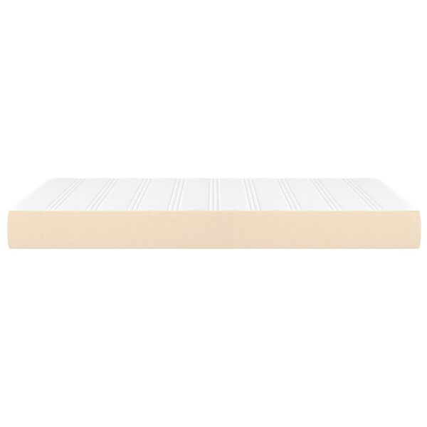 vidaXL Matelas de lit à ressorts ensachés Crème 120x200x20 cm Tissu