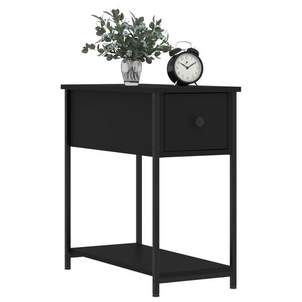 vidaXL Tables de chevet 2 pcs noir 30x60x60 cm bois d’ingénierie