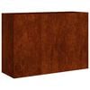vidaXL Jardini&egrave;re rouill&eacute; 120x40x80 cm acier inoxydable
