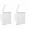 vidaXL Appliques murales LED d'ext&eacute;rieur 2 pcs blanc