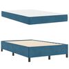 vidaXL Cadre de lit avec matelas Bleu fonc&eacute; 120 x 200 cm tissu