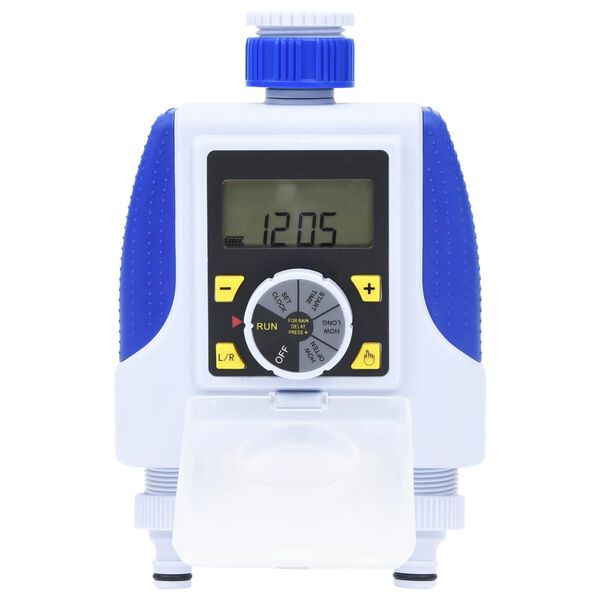 vidaXL Minuterie &eacute;lectronique &agrave; double sortie avec d&eacute;lai de pluie