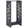 vidaXL Portant de bois chauffage anthracite 40x30x80 cm