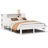 vidaXL Lit biblioth&egrave;que sans matelas blanc 135x190 cm bois pin massif