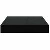 vidaXL &Eacute;tag&egrave;re murale flottante 4 pcs Noir brillant 23x23,5x3,8 cm MDF