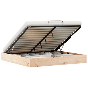 vidaXL Cadre de lit ottoman avec rangement Naturel 180 x 200 cm