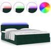 vidaXL Cadre de lit ottoman avec matelas vert fonc&eacute; 160x200 cm velours