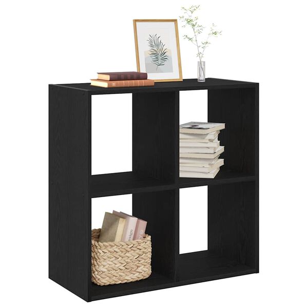 vidaXL Biblioth&egrave;que Ch&ecirc;ne noir 68,5 x 32 x 68,5 cm Bois d'ing&eacute;nierie