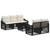 vidaXL Ensemble de canap&eacute; de jardin 6 pc Noir polyrotin