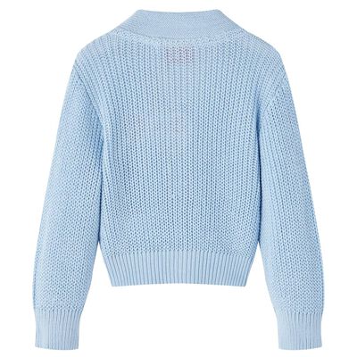 Cardigan pour enfants tricoté bleu 92