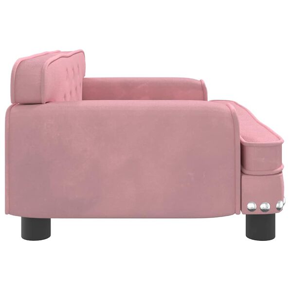 vidaXL Lit pour chien rose 70x45x30 cm velours