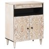 vidaXL Buffet avec porte Blanc 60 x 33,5 x 75 cm Bois de mangue massif