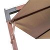 vidaXL Parasol de jardin suspendu avec m&acirc;t taupe bois de sapin massif