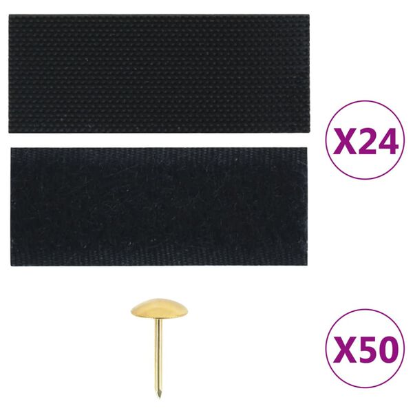 vidaXL Rideaux de porte anti-insectes 2 pcs et aimants noir 220x130 cm
