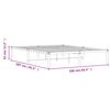 vidaXL Cadre de lit m&eacute;tal sans matelas noir 160x200 cm