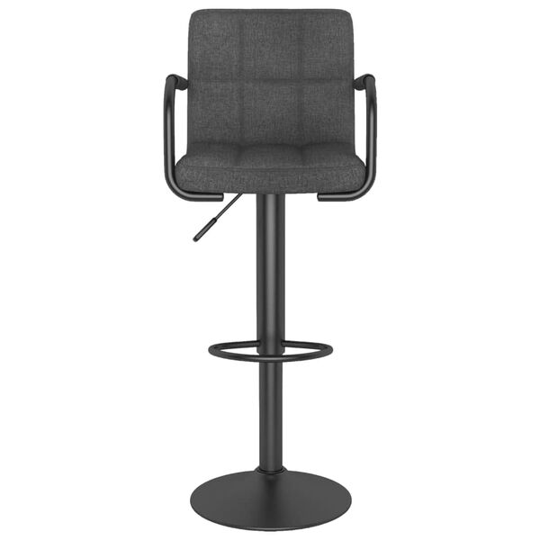 vidaXL Tabourets de bar lot de 2 gris foncé tissu