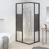 vidaXL Cabine de douche &agrave; rayures ESG 90x70x180 cm Noir