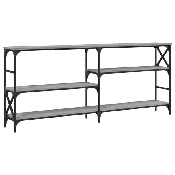 vidaXL Table console sonoma gris 180x29x76,5 cm bois d'ing&eacute;nierie