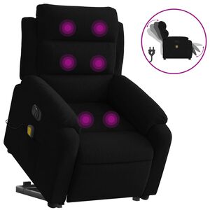 vidaXL Fauteuil inclinable de massage &eacute;lectrique noir velours