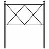 vidaXL T&ecirc;te de lit de remplacement m&eacute;tal blanc 75 cm