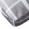 vidaXL Coussin de palette carreaux gris 58x58x10 cm tissu