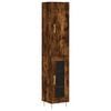 vidaXL Buffet haut Ch&ecirc;ne fum&eacute; 34,5x34x180 cm Bois d'ing&eacute;nierie
