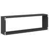 vidaXL &Eacute;tag&egrave;res cube murales 2 pcs Gris 80x15x26,5cm bois d'ing&eacute;nierie