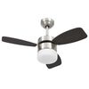 vidaXL Ventilateur de plafond lampe et t&eacute;l&eacute;commande 76 cm Marron fonc&eacute;