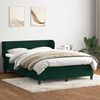 vidaXL Sommier &agrave; lattes de lit et matelas vert fonc&eacute; 160x210cm velours