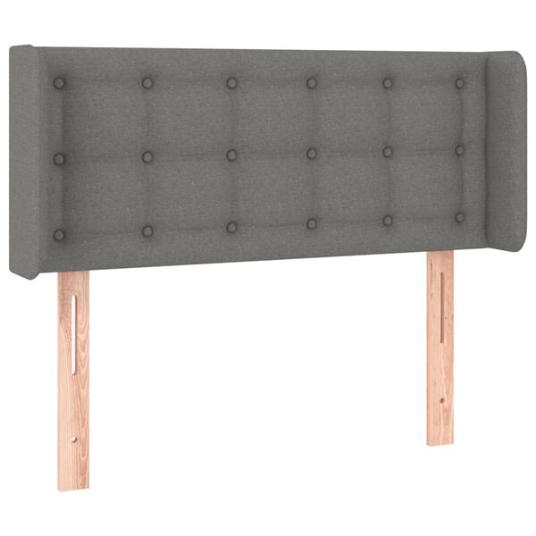 vidaXL T&ecirc;te de lit &agrave; LED Gris fonc&eacute; 83x16x78/88 cm Tissu