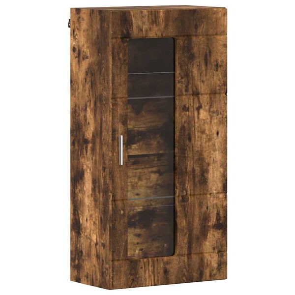 vidaXL Meuble mural Chêne fumé 55 x 29 x 100 cm Bois d'ingénierie