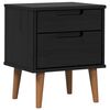 vidaXL Table de chevet MOLDE Noir 40 x 35 x 48 cm Bois de pin massif