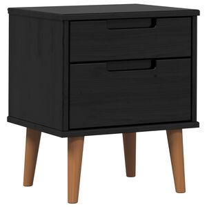 vidaXL Table de chevet MOLDE Noir 40 x 35 x 48 cm Bois de pin massif