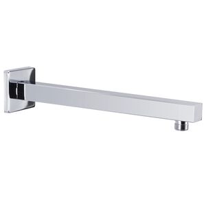 vidaXL Bras de support de douche Carr&eacute; Inox 201 Argent&eacute; 30 cm