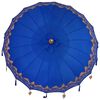 vidaXL Parasol balinais 260 Bleu 180-190 cm Coton et bois massif