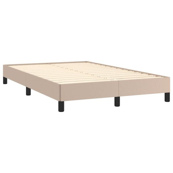 vidaXL Cadre de lit sans matelas cappuccino 120x200 cm similicuir