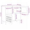 vidaXL Buffet avec porte Noyer 80 x 33 x 75 cm Bois de mangue massif
