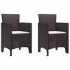 vidaXL Chaise de jardin 2 pc Marron Polypropyl&egrave;ne