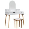vidaXL Ensemble de Coiffeuse FAUSKE 5 pc Blanc 100 x 50 x 143 cm