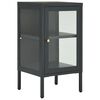 vidaXL Buffet Anthracite 38x35x70 cm Acier et verre