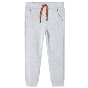 Pantalon de surv&ecirc;tement pour enfants gris m&eacute;lang&eacute; 128