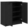 vidaXL Cabinet &agrave; chaussures avec &eacute;tag&egrave;re Ch&ecirc;ne noir 59 x 35 x 70 cm