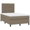 vidaXL Sommier &agrave; lattes de lit avec matelas taupe 120x190 cm tissu