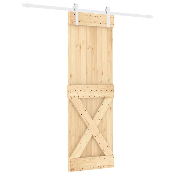 vidaXL Porte coulissante et kit de quincaillerie 70x210 cm pin massif